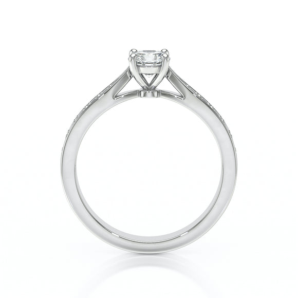 Solitaire accompagné saphir et diamant Pluie d’étoiles - 15