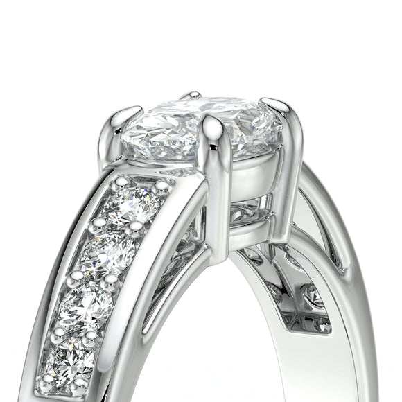 Solitaire accompagné diamant Pluie d’étoiles - 16