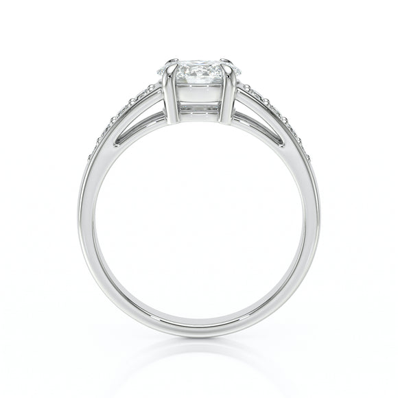 Solitaire accompagné diamant Pluie d’étoiles - 16