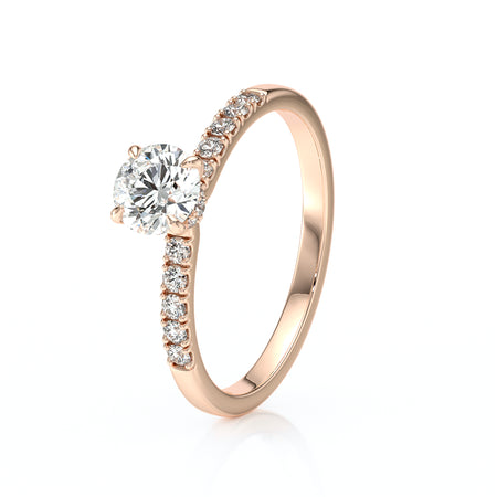 Solitaire accompagné diamant Pluie d’étoiles - 17