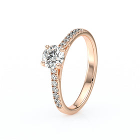 Solitaire accompagné diamant Pluie d’étoiles - 19