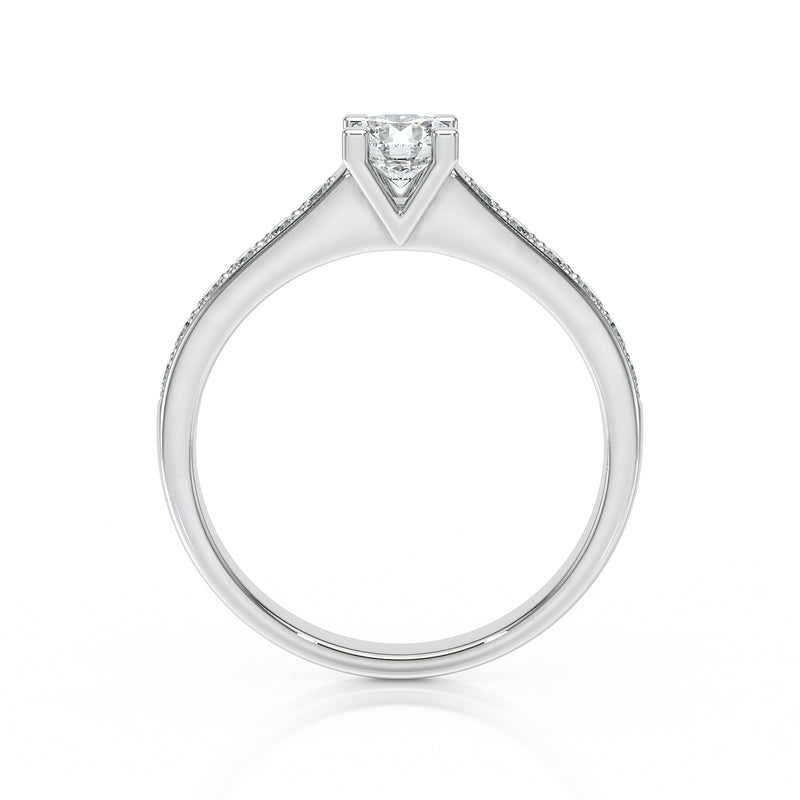 Solitaire accompagné diamant Pluie d’étoiles - 1