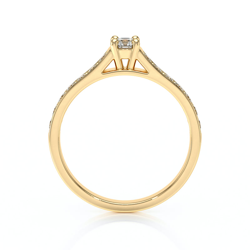 Solitaire accompagné diamant Pluie d’étoiles - 2