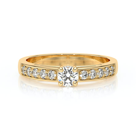 Solitaire accompagné diamant Pluie d’étoiles - 3