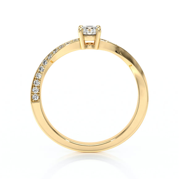 Solitaire accompagné rubis et diamant Pluie d’étoiles - 6