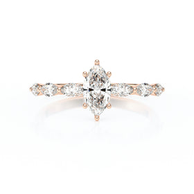 Solitaire accompagné diamant Solstice - 1