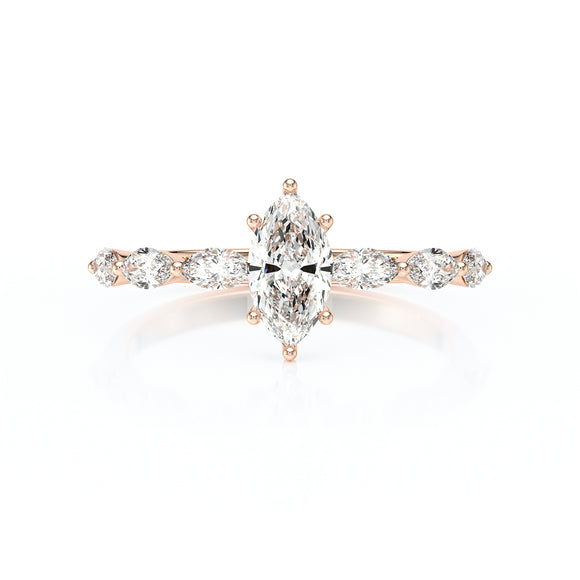Solitaire accompagné diamant Solstice - 1