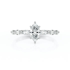 Solitaire accompagné diamant Solstice - 1
