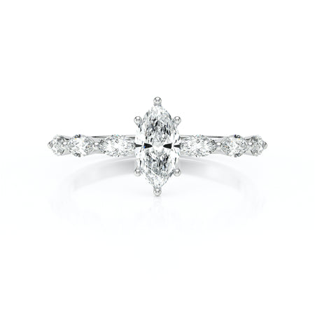 Solitaire accompagné diamant Solstice - 1