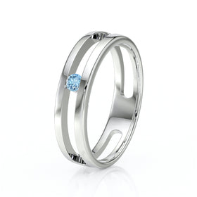 Solitaire aigue-marine Pour Toujours - 1