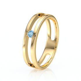 Solitaire aigue-marine Pour Toujours - 1