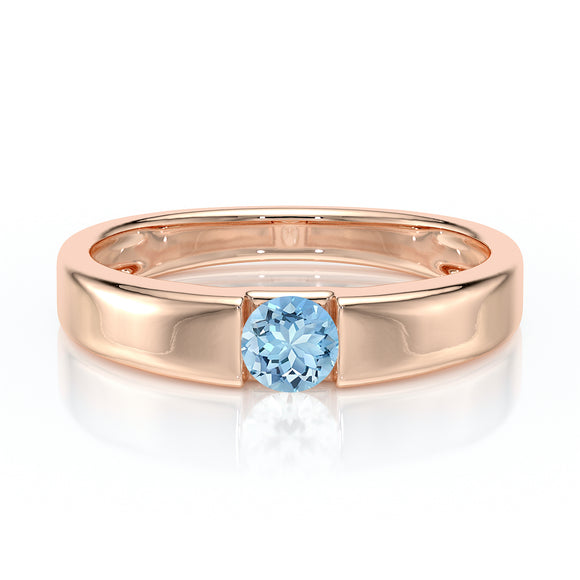 Solitaire aigue-marine Pour Toujours - 3