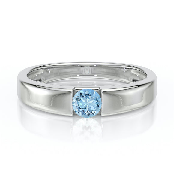 Solitaire aigue-marine Pour Toujours - 3