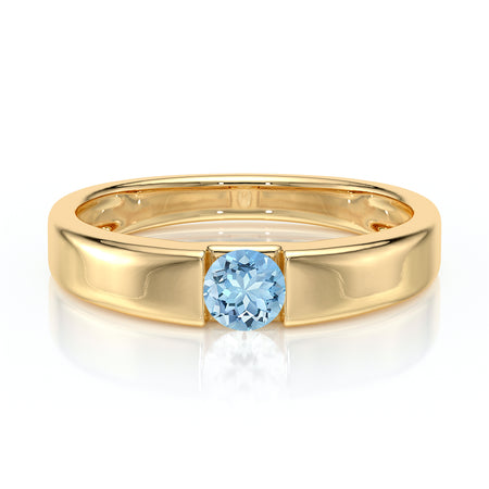 Solitaire aigue-marine Pour Toujours - 3