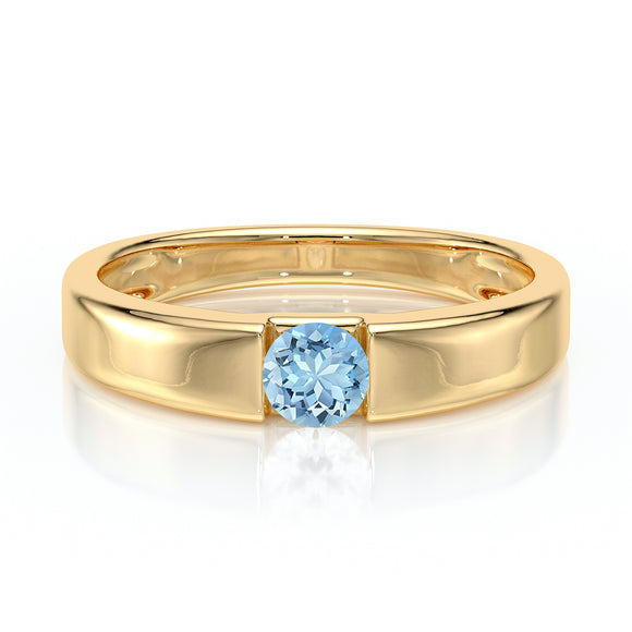 Solitaire aigue-marine Pour Toujours - 3