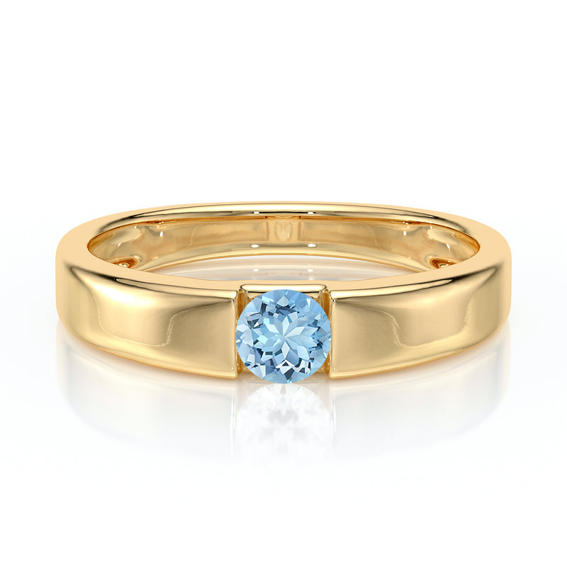 Solitaire aigue-marine Pour Toujours - 3