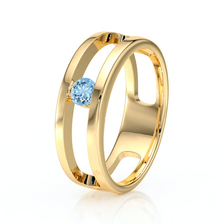 Solitaire aigue-marine Pour Toujours - 5