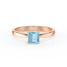 Solitaire aigue-marine Une Promesse – 5