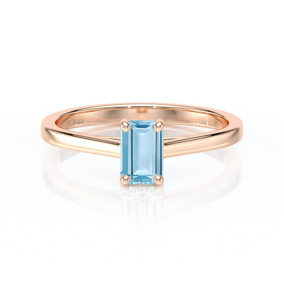 Solitaire aigue-marine Une Promesse – 3