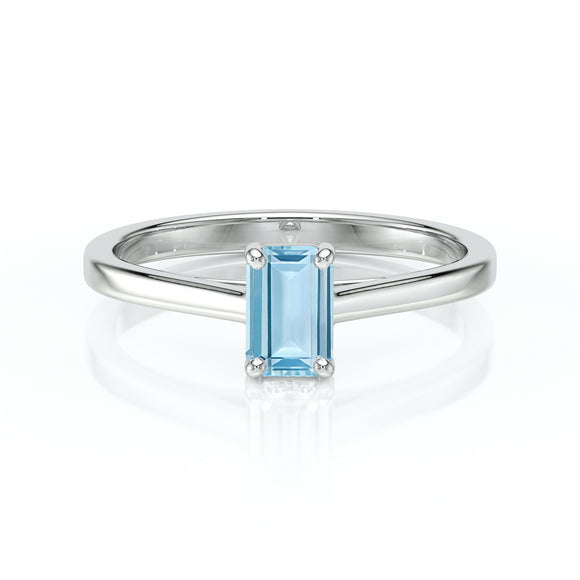 Solitaire aigue-marine Une Promesse – 3