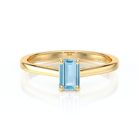 Solitaire aigue-marine Une Promesse – 3