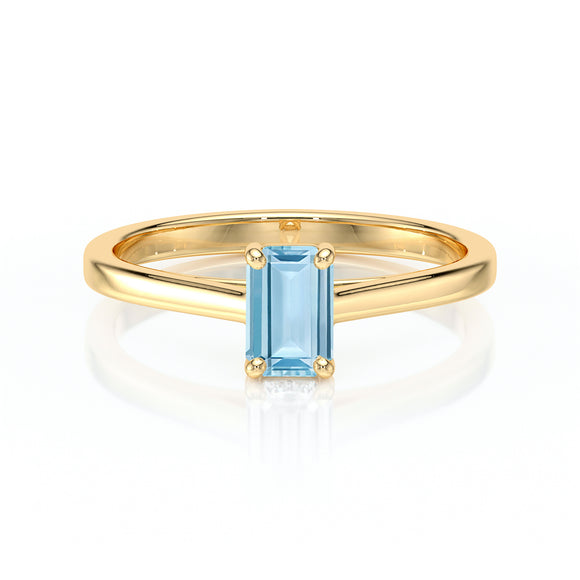 Solitaire aigue-marine Une Promesse – 3