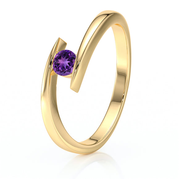Solitaire améthyste Etincelle d’Amour - 1