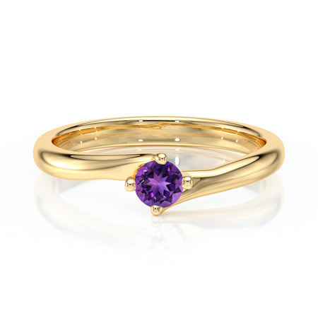 Solitaire améthyste Lune de Miel - 3