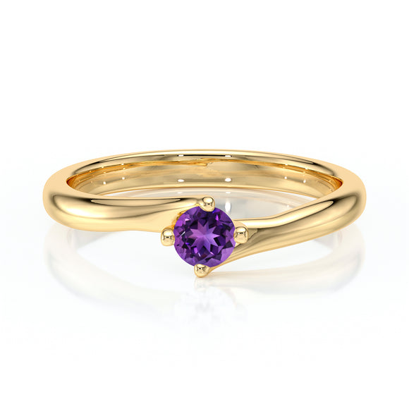 Solitaire améthyste Lune de Miel - 3