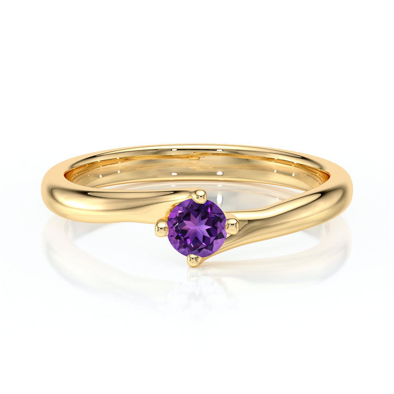 Solitaire améthyste Lune de Miel - 3