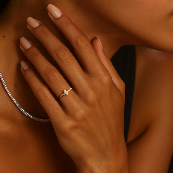 Solitaire diamant Clair de Lune - 1