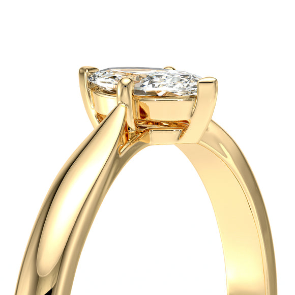 Solitaire diamant Clair de Lune - 1