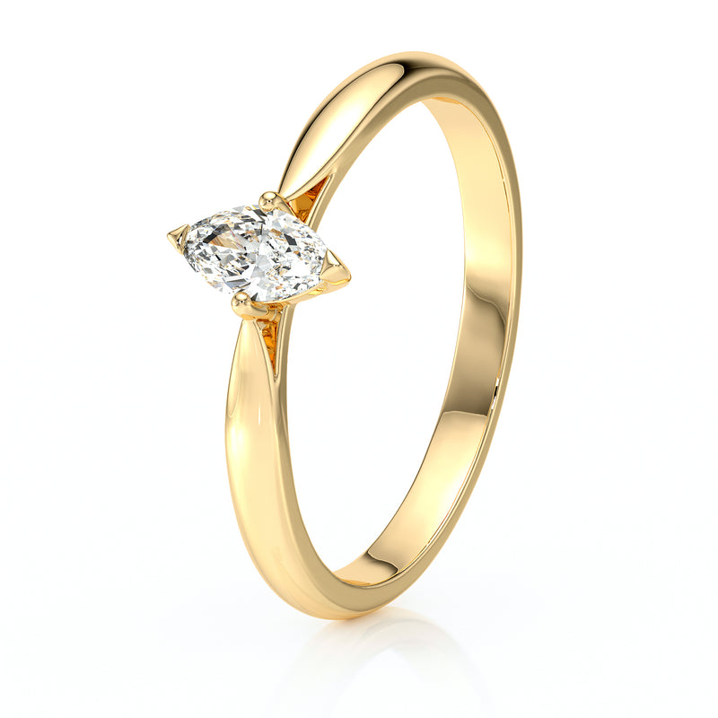 Solitaire diamant Clair de Lune - 1