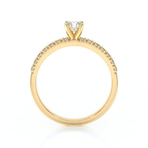 Solitaire accompagné saphir et diamant Divine Idylle - 1