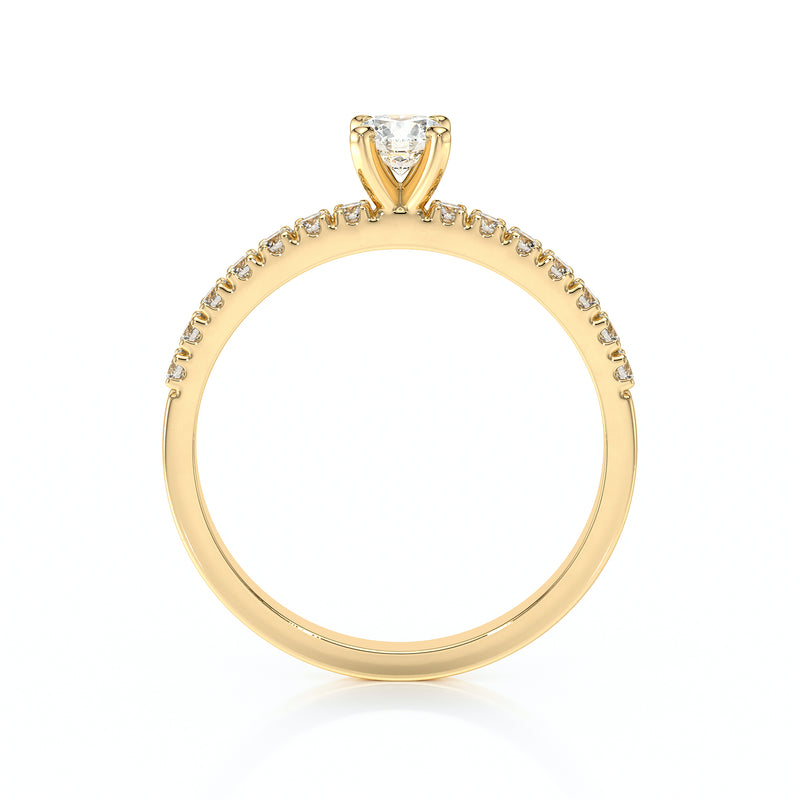 Solitaire accompagné saphir et diamant Divine Idylle - 1