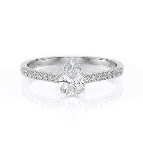 Solitaire accompagné diamant Divine Idylle - 2