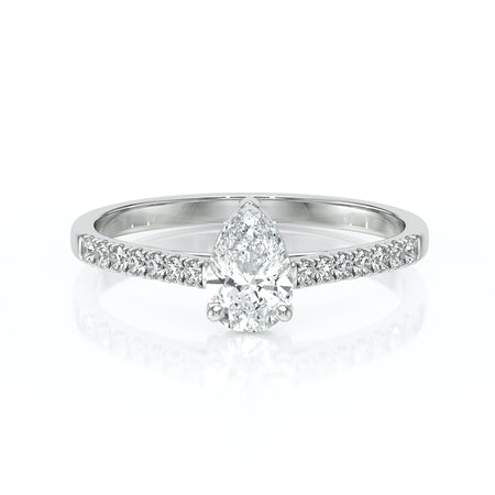 Solitaire accompagné diamant Divine Idylle - 2