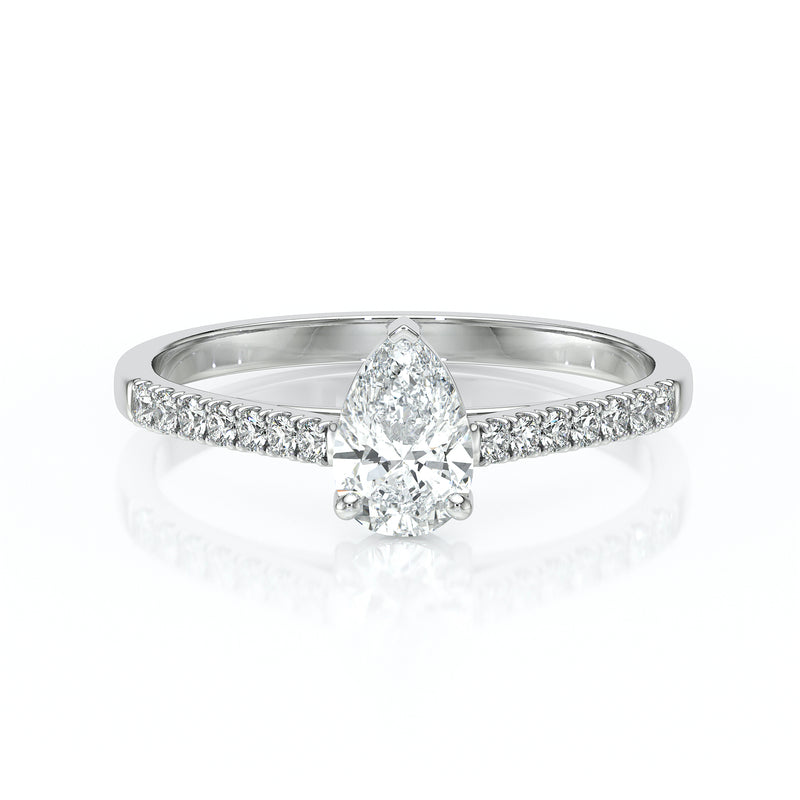 Solitaire accompagné diamant Divine Idylle - 2