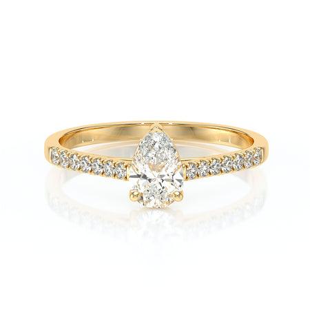 Solitaire accompagné diamant Divine Idylle - 2