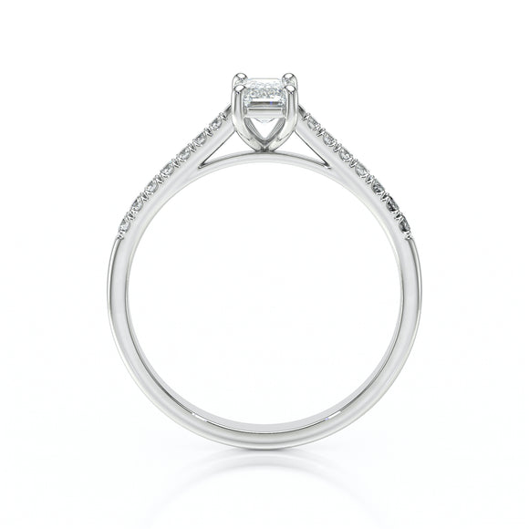 Solitaire accompagné diamant Divine Idylle - 3