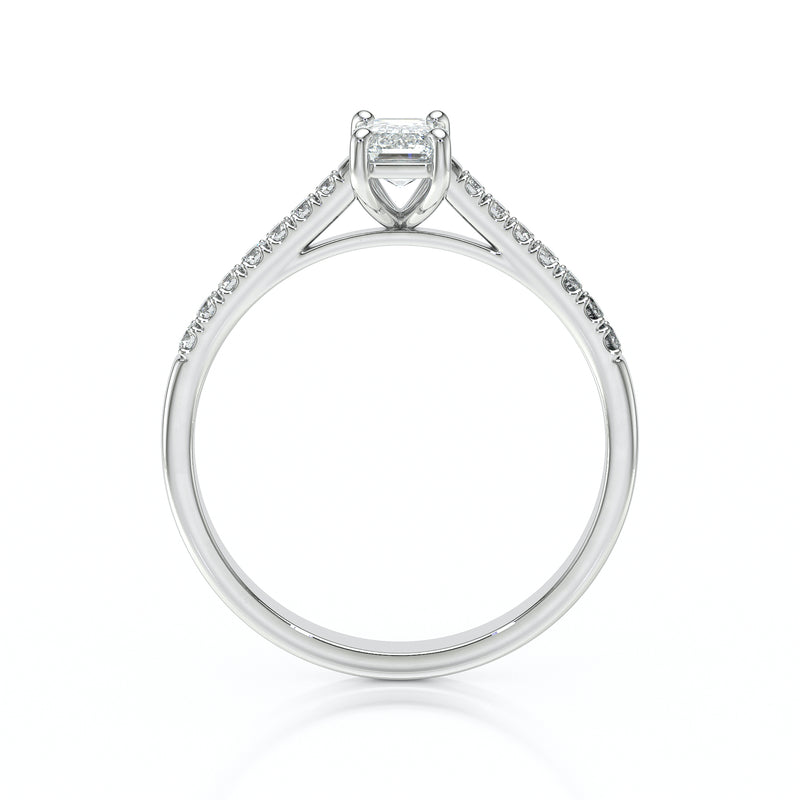 Solitaire accompagné diamant Divine Idylle - 3