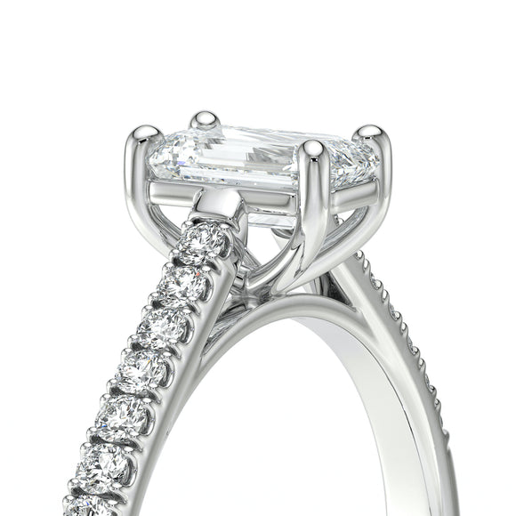 Solitaire accompagné diamant Divine Idylle - 3