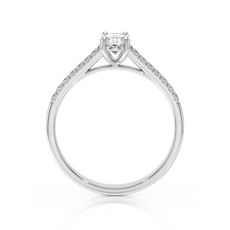 Solitaire accompagné diamant Divine Idylle - 4