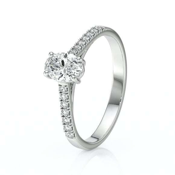 Solitaire accompagné rubis et diamant Divine Idylle - 4