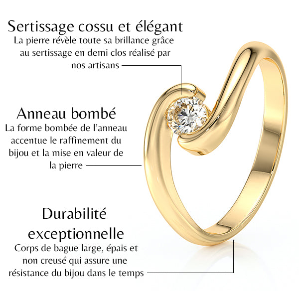 Solitaire diamant Etincelle d’Amour - 3