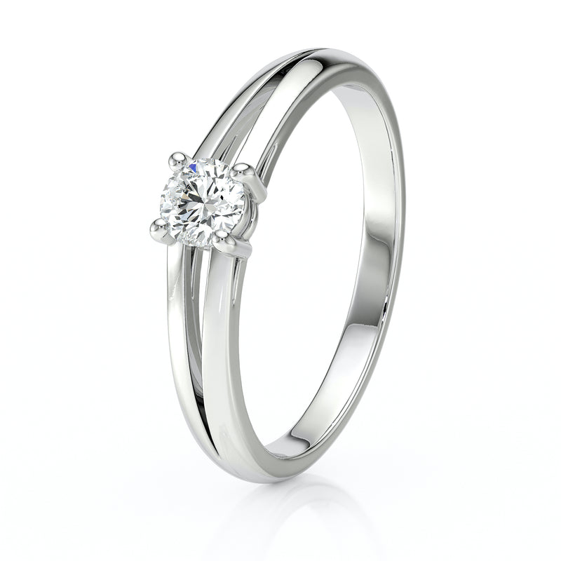 Solitaire saphir vert Lune de Miel - 14