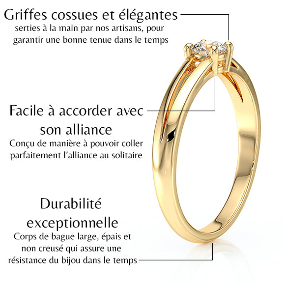 Solitaire saphir Lune de Miel - 14