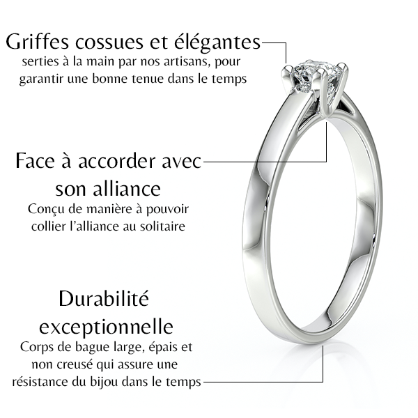 Solitaire diamant Lune de Miel – 1