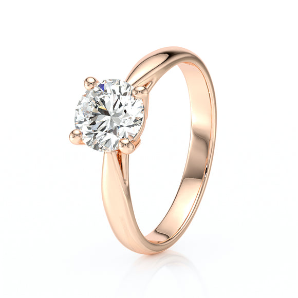 Solitaire diamant Lune de Miel - 1 carat