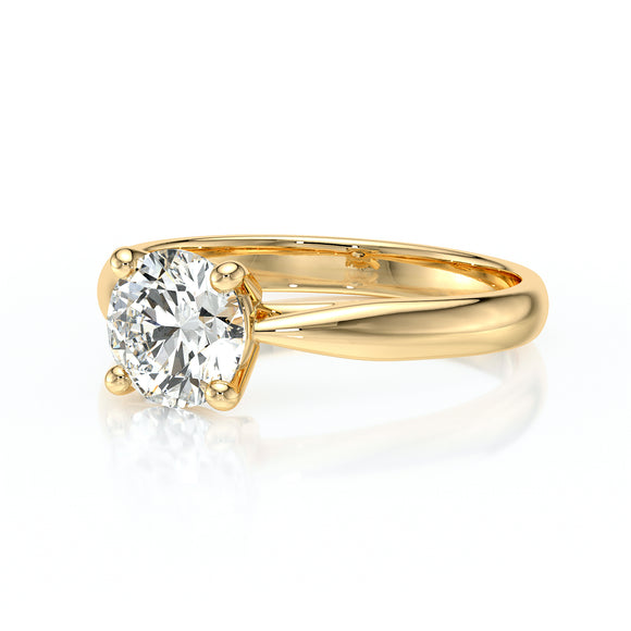 Solitaire diamant Lune de Miel - 1 carat